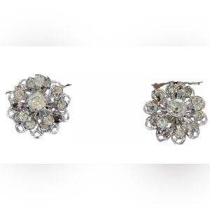 Vintage Sarah Coventry Rhinestone Crystal Earring Pair.  Beautiful New!